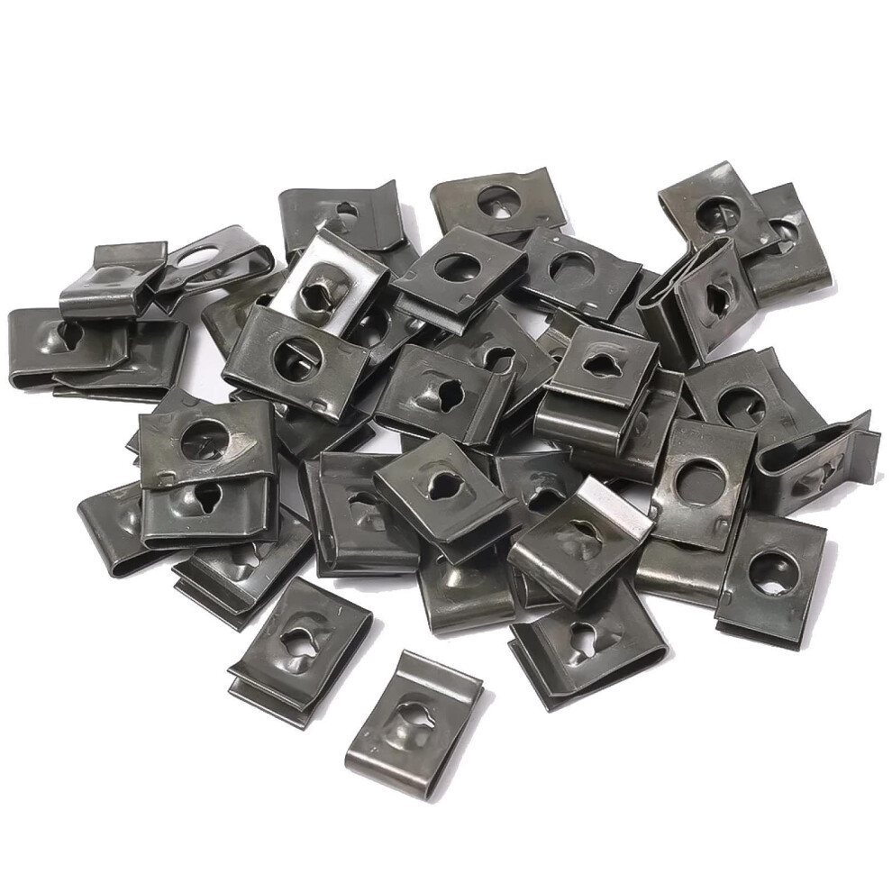 Car Retainer Clips Metal Utype Selftapping Bumper Fastener For Car Motorcycle 50Pcs Durable 9382693834041