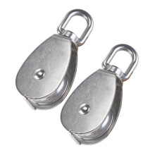 2pcs Stainless Steel U Groove Pulley Load Capacity WearResistant Easy Install for Home Use