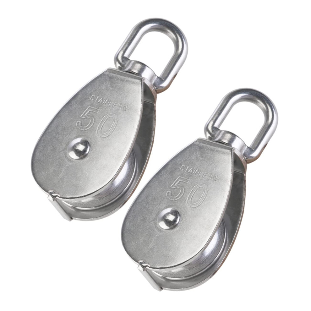 2Pcs Stainless Steel U Groove Pulley Load Capacity Wearresistant Easy Install For Home Use 9347817160130