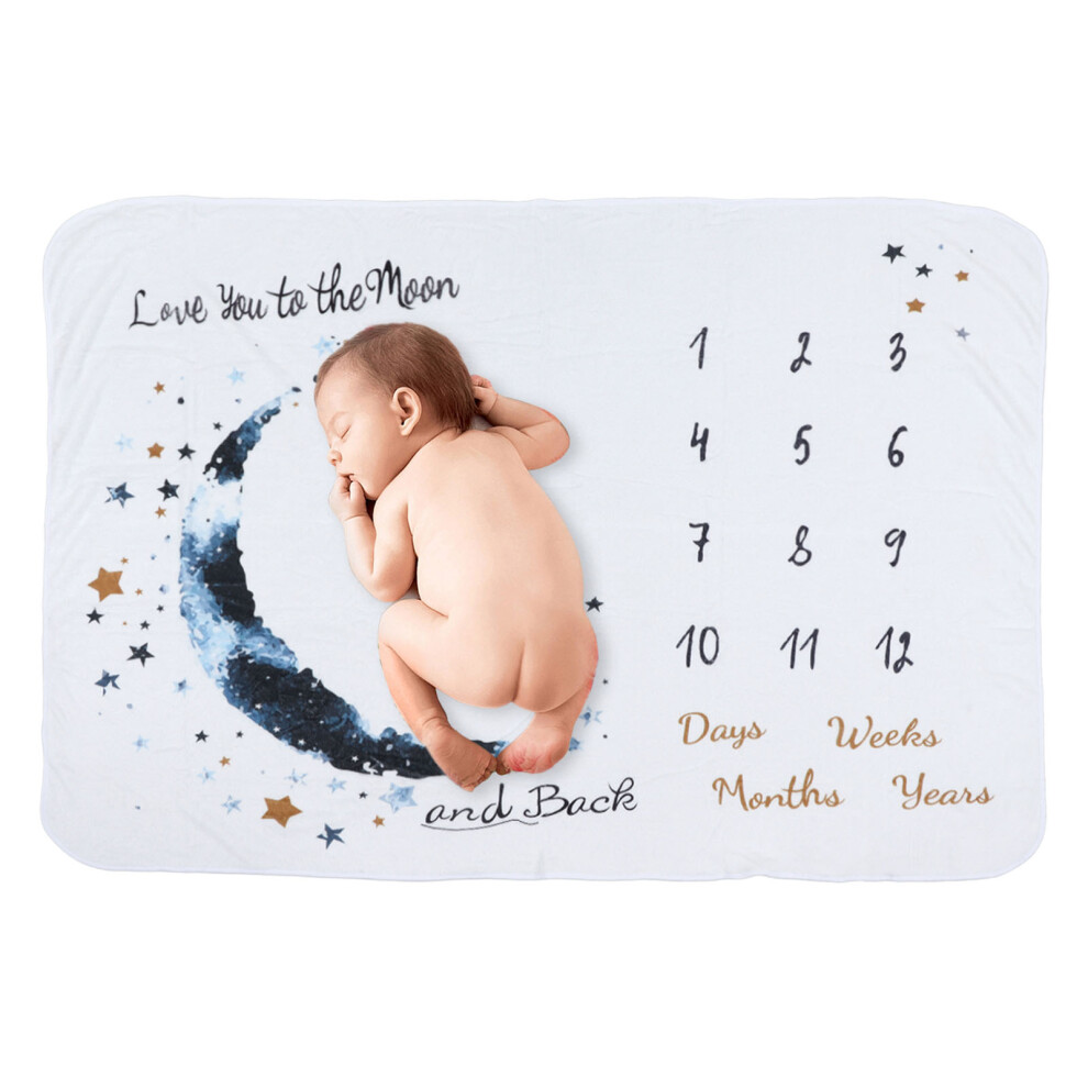 Baby Month Blanket for Photo Background Skin-Friendly Includes Frame 30x40”
