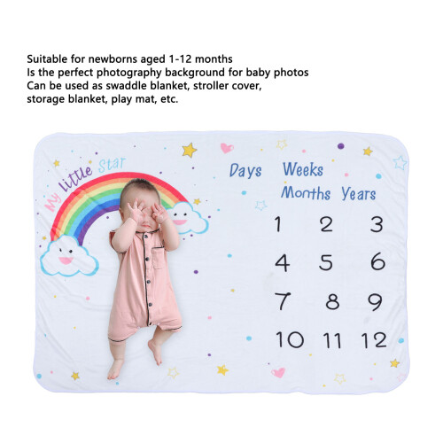 Baby Monatsmeilenstein Decke 150x100cm Polyester 1