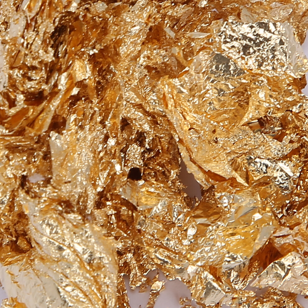 Gold Flakes Nail Art Decor 10G Brass Shiny Foil For Manicure