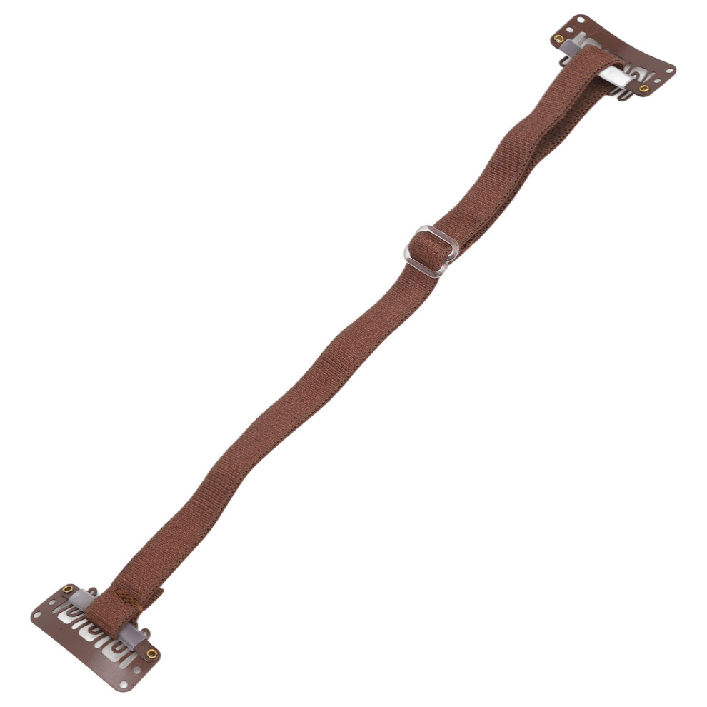 4PCS Facial Lifting Bands with Hairclip Adjustable Elastic Brown