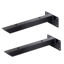 Industrial metal shelf bracket, floating, hidden, for DIY, wallmounted, 35 cm 30 cm