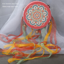 (Bloom, Streamers exquisite light balls) Dance Hand Drum with Ribbons and Lights