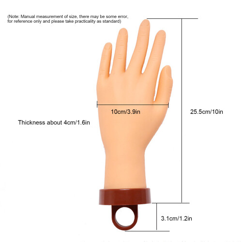 Mannequin Nail Art Hand Flexible Bendable Practice Hand with Support Bracket 2