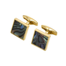 Men's Stainless Steel Cufflinks Cuff Links with Shell Shirt Cufflinks Personalised Silver Gold Bgold