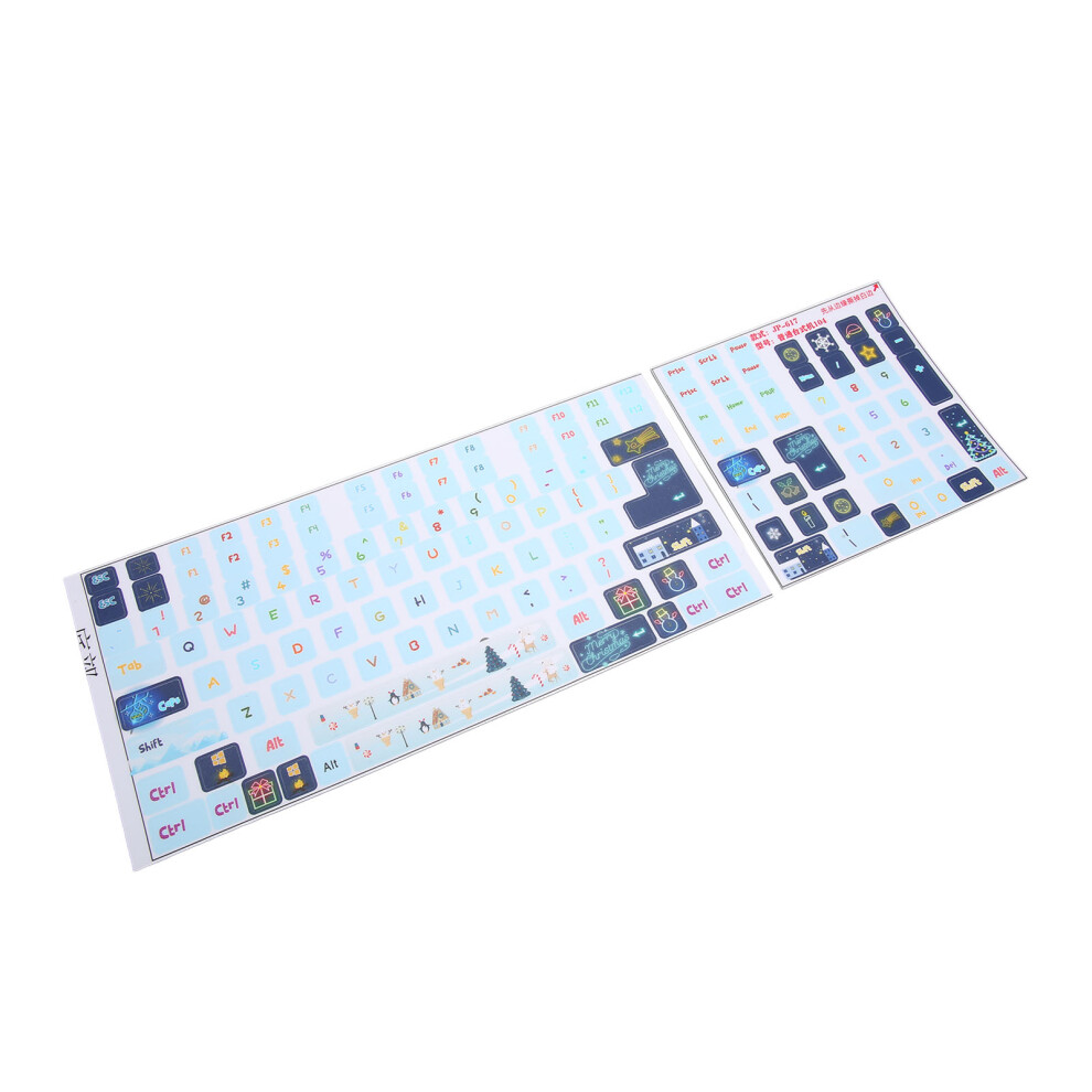 Pvc Cartoon Style Keyboard Stickers For 84-108 Key Desktop Computers Diy Decor 9481374463430
