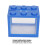 Perspective Hole Mini Betta Tank Stackable Design Blue for Office Desk 4