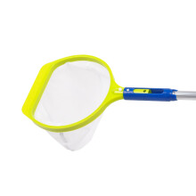 Pond cleaning net Swimming pool telescopic leaf net Fine mesh debris cleaning equipment, net basket with an extendable pole for fish tank pond