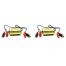 2X RCA Audio Noise Filter Suppressor Ground Loop Isolator per Auto e Home Stereo 2XRCA Maschio, 2XRCA Femmina e Audio per Auto