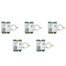 5X 9560NGW WiFi Card+Antenna 1730Mbps Wireless AC 9560 Dual Band 2.4G+5G BT 5.0 802.11Ac M.2 CNVI 9560NGW Adapter