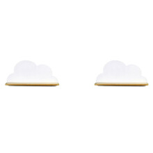 2X Estante de Pared Montaje en la Nube Estante de Almacenamiento DecoracióN de Madera Montado EstanteríA de Madera con Forma Plegable