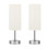 2X Bedside Table Lamp Touch Control Writing Lamps with USB-C USB-A Charging Port USB Lamp Lampshade Study EU Plug 1