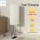 2X Bedside Table Lamp Touch Control Writing Lamps with USB-C USB-A Charging Port USB Lamp Lampshade Study EU Plug 2