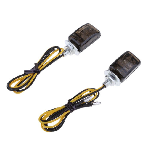 12Pcs Universal LED Black  Tiny Small Indicators Turn Signals Motorcycle Motor Bike for 2