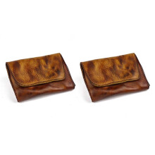 2X Bolso para Moedas Retrô Feito À MãO, Carteira Fashion, Bolsa para Moedas/Bolso para Dinheiro/Estojo para CartõEs para Homens e Mulheres