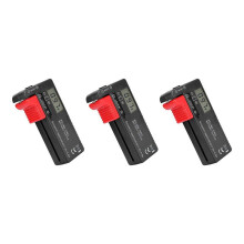 3X BT-168 PRO Testeur de Capacité de Batterie VéRificateur de Batterie NuméRique Testeur de Cellules Portable en Plastique pour AA 1.5V 9V