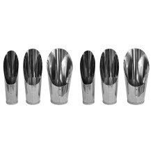 Bonsai Soil Scoop Metal 6 Pcs Set ,Stainless Steel Garden Hand Soil Scooper, Professional Bonsai Tool Kit