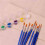 100 Strips 600 Pots Empty Paint Strips 100 Pieces Paint Brushes,Paint Cup Clear Plastic Storage Containers,3Ml/0.17Oz 4