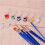 100 Strips 600 Pots Empty Paint Strips 100 Pieces Paint Brushes,Paint Cup Clear Plastic Storage Containers,3Ml/0.17Oz 5