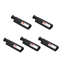 5pcs 400X Magnification Optical Fiber Inspection Microscope with SC FC LC ST MU E2000 Universal Adapter