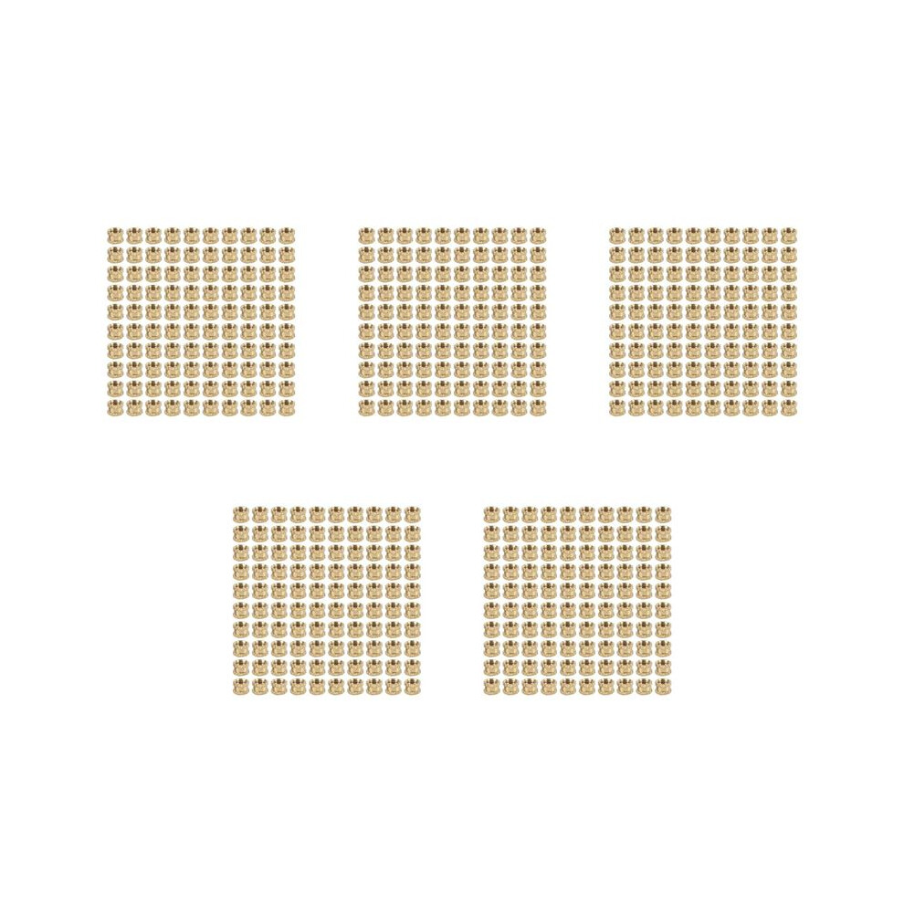 M3 X 3Mm Female Thread Brass Knurled Threaded Insert Embedment Nuts 500Pcs 6033768621402