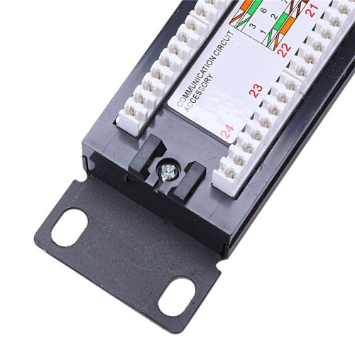 4X UTP 24 Port Rj45 Patch Panel Rack Cable Wall Mounted Bracket Connector Rack Tool Ethernet Lan Network Adapter CAT6 2