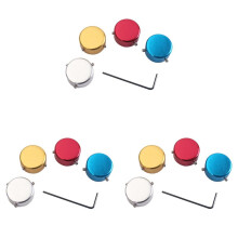 12PCS Guitar Pedals Footswitch Topper Aluminium Alloy Guitar Effect Foot Nail Cap for Guitar Effects