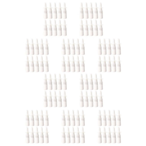 100Pcs 10Ml Spray Bottle Refillable Plastic Mist Nose Nasal Sprayer