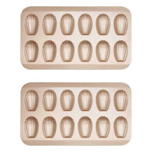 2X 12Cup Shell Shaped Nonstick Madeleine Pan Carbon Steel Mold Baking Mould Tools