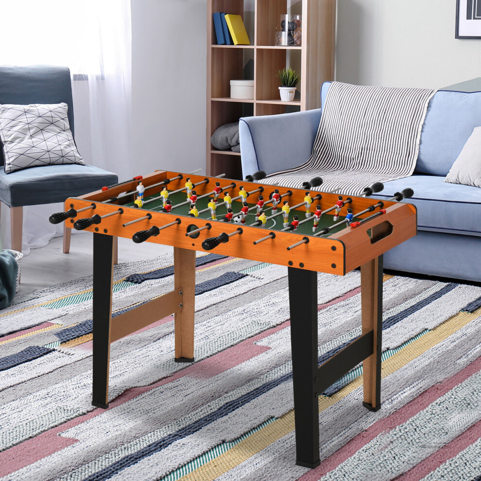 Homcom Wooden Soccer Football Table 84.5Cm Arcades Game Room Bar, 2 Foosballs