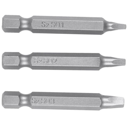 6Pcs 50mm 1/4 Inch Hex Square Bits Square  Screwdriver Bits S2 Alloy Steel Magnetic Screwdriver Bits Set Hand Tools 2