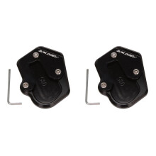 2X Motorbike Kickstand Foot Side Stand Extension Pad Support Plate for F900XR F900 XR F 900XR 2020(Black)