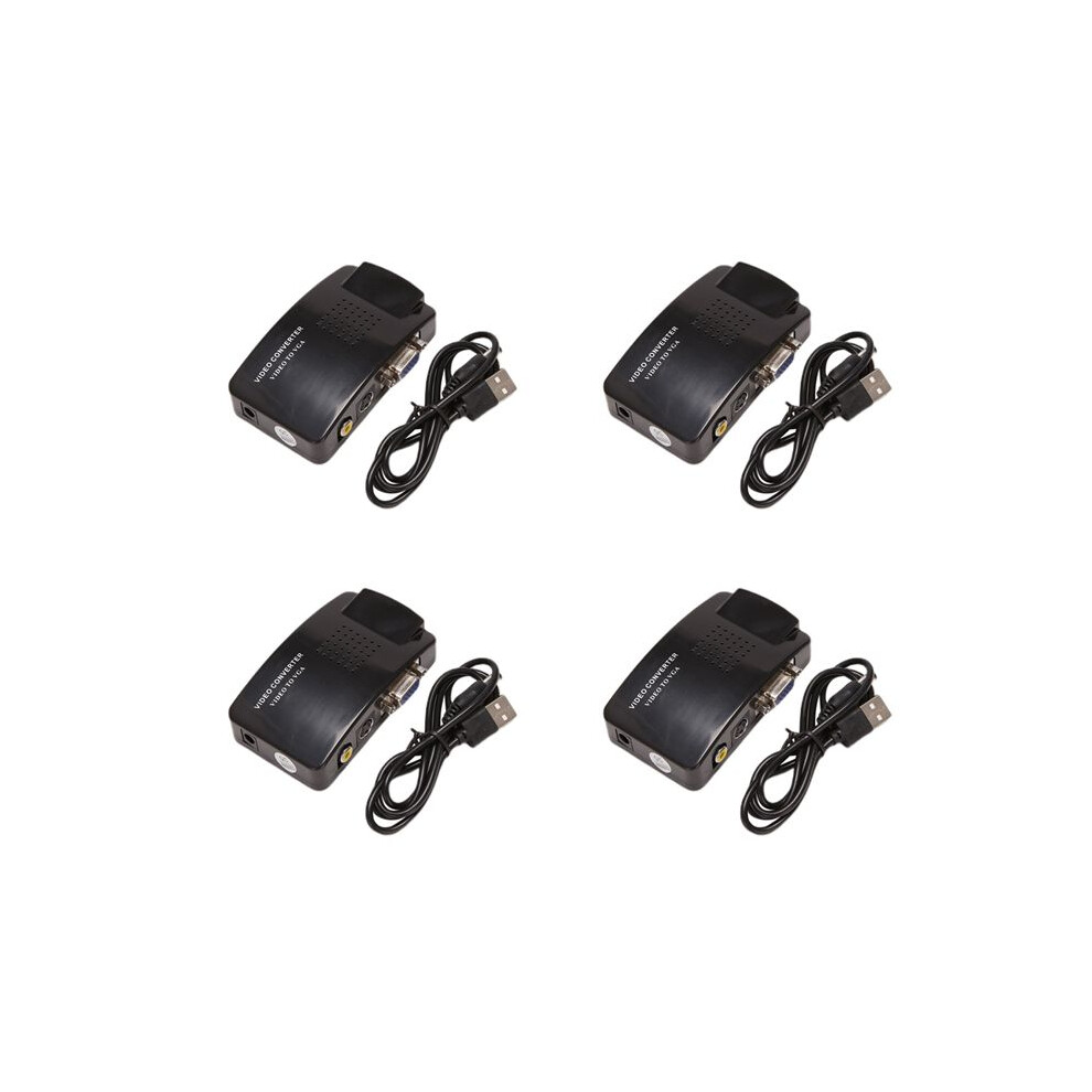4X Av To Vga Adapter Rca Vga Converter Pc Rca Composite S-Video Av Input To Pc Vga Lcd Output Converter Box 4711820994030