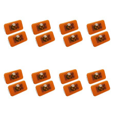 16Pcs 24V Car Truck LED Side Light 4LEDs Amber Indicator Warning Lamps for Trucks FM/FH
