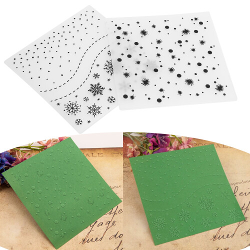 Transform Papers with 2Pcs Embossed Templates for Creative Crafting