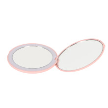 3.5in Portable LED Makeup Mirror 2X Magnification Pink with 200mAh Battery