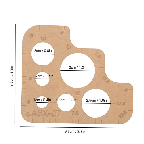 Acrylic Round Ruler Stencil Kit with Protective Layer for Crafts, 10cm Diameter 1