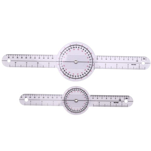 18Pcs Spinal Ruler Spinal Finger Goniometer Protractors Multi-Ruler Angle 180/360 Degree Measuring Tool 1