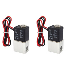 2X Elettrovalvola DC12V 1/4 Pollici Valvole Pneumatiche Ad Azione Diretta Normalmente Chiusa Un 2 Vie da 2 Pollici per Acqua Aria Gas