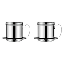 2X Filtro de Café Vietnamita Máquina de Prensa de Café Portátil Colador de Infusor Phin Reutilizable Cafetera Cafetera Manual Por Goteo