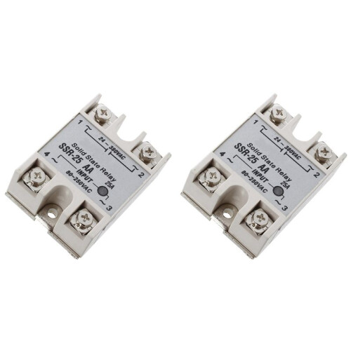 2X SSR-25AA 80-250V 25A Machinery Control AC Solid Module State Relays