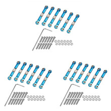 18Pcs Adjustable Metal Linkage Pull Rod Front /Rear Servo Link for A949 A959 A969 A979 K929 RC Car ,