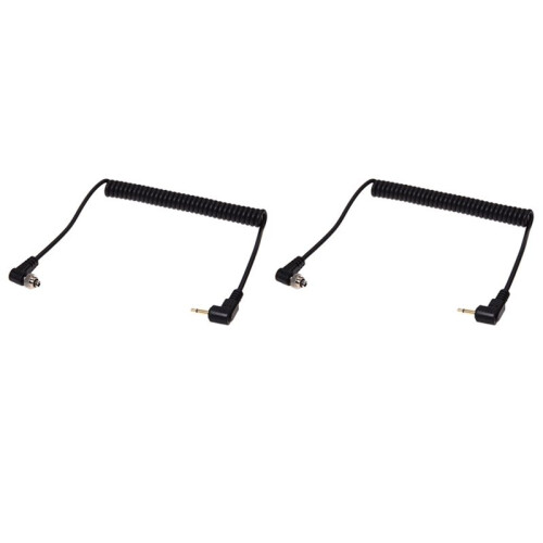 2 Stücke 2,5 mm Stecker PC Flash Sync Kabel Schrauben Verschluss fuer Trigger Studio Licht