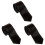 3X Unisex-Krawatte Polyester,Schwarz,2 Zoll 1