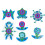 Gemstone Stacking Blocks  Wooden Stacking Blocks Ornament  Sparkling Puzzle 5