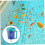 Pool  Flat plastic container, plastic flat container for pool vacuum with mesh basket maintenance tool, suction manual and automatic cleaning agent. 2