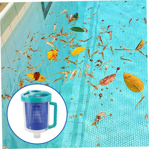 Pool  Flat plastic container, plastic flat container for pool vacuum with mesh basket maintenance tool, suction manual and automatic cleaning agent. 1