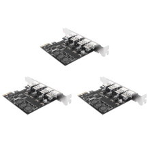 3X 4 Puertos USB 3.0 Pci Express Tarjeta de Expansión Pcie Pci-E USB 3.0 Host Controller 4 x USB3.0 USB 3.0 Tarjetas de Expansión Adicionales